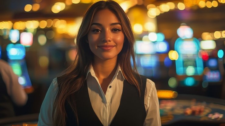Ilustrasi perangkat mobile dan komputer digunakan untuk bermain hiburan sports dan casino online secara aman